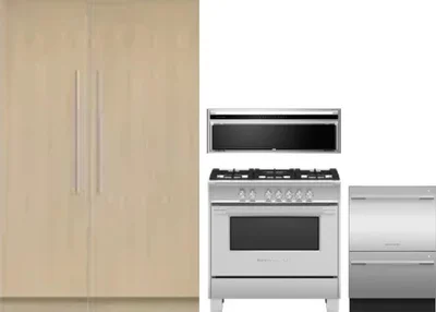 5 Piece Package Includes Refrigerator, Freezer, Range, Hood And Dishwasher